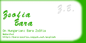 zsofia bara business card